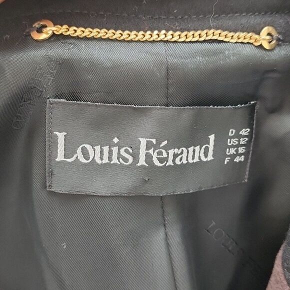 Louis Feraud Brown Cashmere Angora Blend Single Breasted Blazer Jacket 12 - Picture 12 of 12